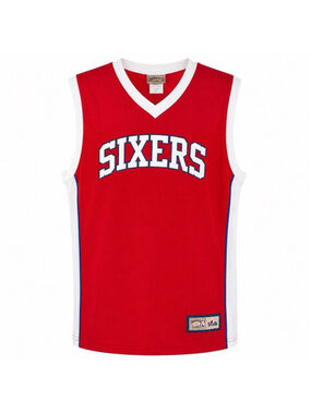 VTG Hardwood Classics NBA Red Jersey 76ers Sixers 2X USA Made